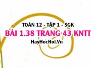 Bài 1.38 SGK Toán 12 tập 1 Kết nối tri thức